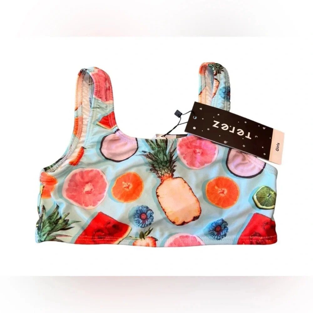 NWT Terez Tropical Fruit Swimsuit Top 14